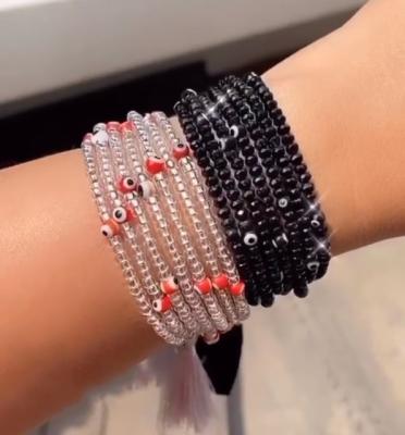 China Bohemian BOHEMIA Myuki Beads European and American Handwoven Rope Friendship Eye Bracelet for sale