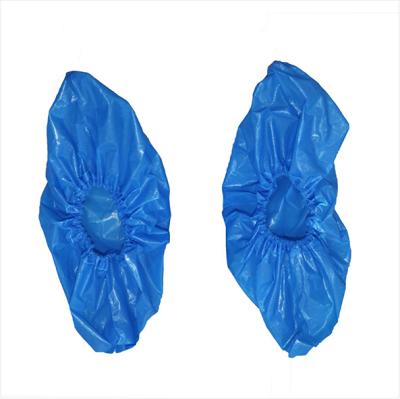 China Factory Direct Material CPE Shoe Cover Eco - Friendly New Dark Blue For Personal Protection for sale