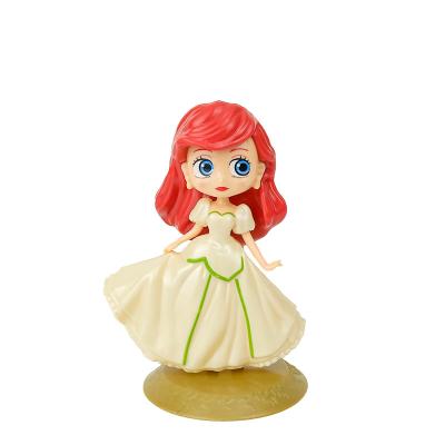 China Non-toxic Hot Selling Cartoon Cute Plastic Cake Topper Princess Cake Girl Cartoon Cake Topper Toy for sale