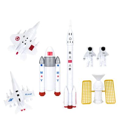 China Hot Selling Non-toxic Rocket Model Boy Cake Topper Toy Simulation Plastic Cake Topper Cake Decorating Outer Space Bag for sale