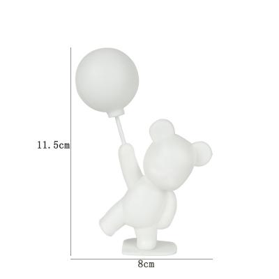 China Hot Selling Cute Original Design Cartoon Balloon Bear Plastics Cake Top Decoration Animal Cake Topper Toy for sale