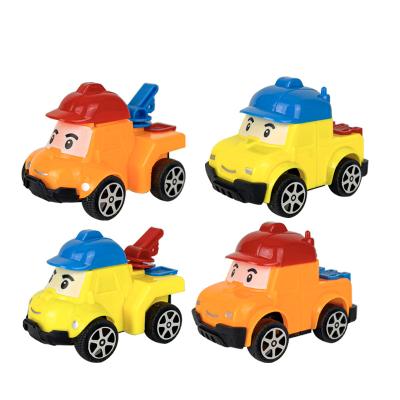 China Pull Back Model Car; Full Open Door High Simulation Mini Construction Car Toy Custom Die Cast Engineering Plastics Toy Diecast Model Cars For Kids Toys for sale