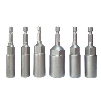 China Steel Hex Driver Socket Bits Magnetic Hex Nut Setter For Screwdriver 48mm Length for sale