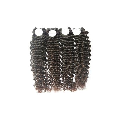 China Curly Curly Cuticle Aligned Straight Hair Curly Double Hand Drawn Tied Hard Bond Curly Curly Heat Resist Hair Weft Extension for sale