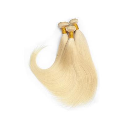 China Straight Blonde Straight Virgin Hair 613 Hand Link Made Bundle Wig Weft Hair for sale