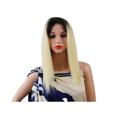 China Fast Delivery 100% Virgin Human Hair 1B 613 Blonde Straight Full Lace Short Wig for sale