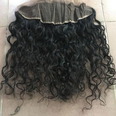 China 8A Brazilian Double Body Wave 360 ​​Lace Weft Headbands With Baby Hair 360 Lace Virgin Hair 360 Lace Frontal Closure for sale