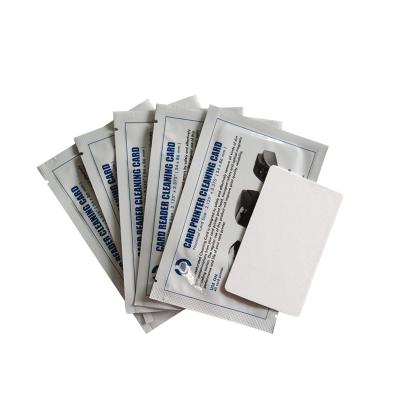 China 100% Disposable Compatible Hotel Door Lock POS Bank Machine Terminal Card Reader Pre-Saturated Adhesive PVC Cleaning Cards for sale