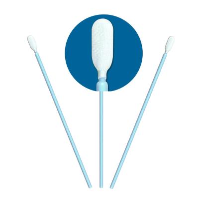 China Alcohol Resistant Flexible Small Head Long Handle Clean Room Tips Dab Microfiber Swabs for sale