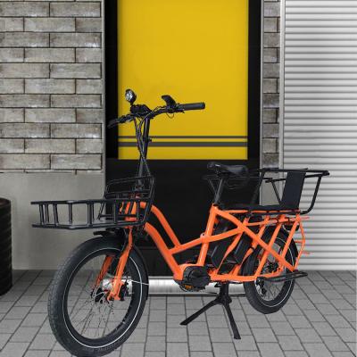 China Aluminum alloy wholesale price bafang motor 500w 48v fashion family electric cargo bikes for sale