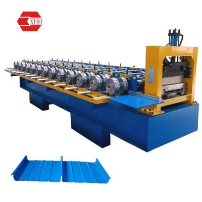 China 300mm XHH YX65-400 Color Steel Manual Curving Standing Seam Panel Forming Metal Roofing Roof Machine for sale