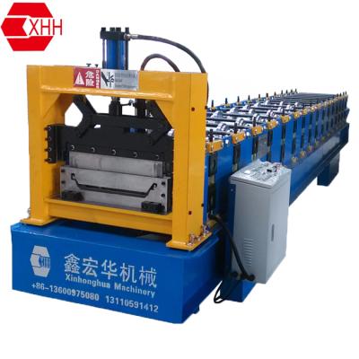 China 800-1100mm XHH Portable Tile Stud Hydraulic Press Metal Roll Sheet Making Frame Seamlock Forming Roof Machine For Sale for sale