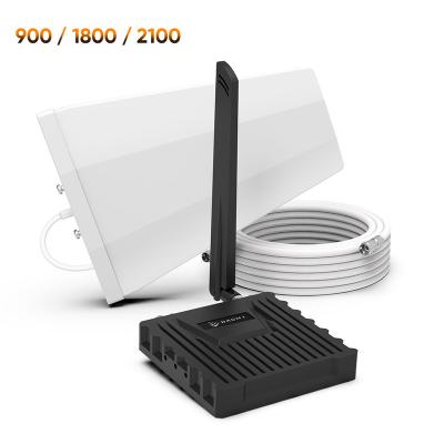 China 2G/3G/4G/5G aluminum cellular mobile phone triband mobile phone repeater metal signal booster cell phone repeater network boost for sale