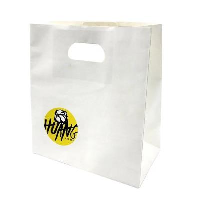 China Recyclable White Greaseproof French Fries Paper Bags Kraft Paper Bag Grade / Food Grade For Fast Food Restaurant for sale