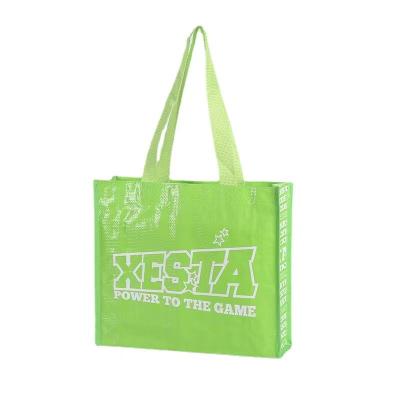 China Custom Logo Handled Printed Polyethylene Reusable Shopping Bag Laminated Woven Bag Laminated PP Woven Bag for sale