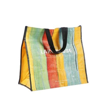 China Promotional Laminated PP Woven Handled Eco Polypropylene Bag Shopping Tote Bag Grocery For Supermarket for sale