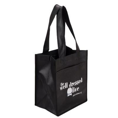 China Wholesale Custom Handled Logo Eco Friendly Heavy Duty Split Carrier Tote Reusable Non Woven 6 Bottle Wine Bag for sale