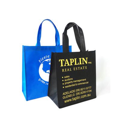 China High Quality Recyclable Custom Tote Non Woven Fabric Eco Friendly Reusable Shopping Tote Bag With Full Color Printing for sale