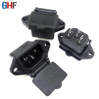 China Commercial IEC C14 Plug Connector Waterproof Cover Plug Charging Adapter For Motorcycle for sale