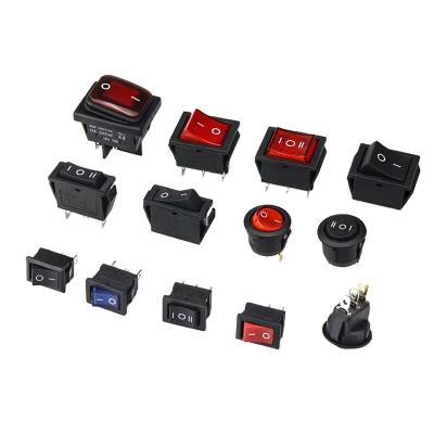 China Household Appliances Heavy Duty On-Off Rocker Switch 30a 250v 4 Pin Dpst Red Lighted Toggle For Household Industrial Equipment for sale