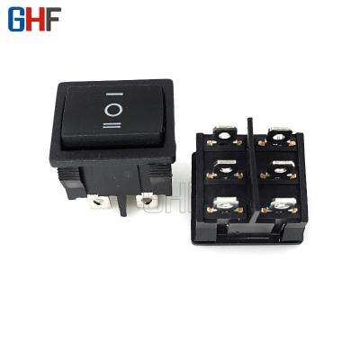 China Household appliances small rocker switch KCD5-203Third speed six feet current power switch rocker rocker15AHigh speed for sale