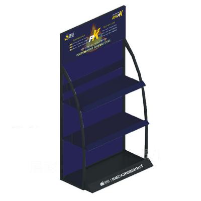 China Sale Advertising 4/5 tier commercial floor metal wire display stand for supermarket retail displayer stretch metal POP rack display for sale