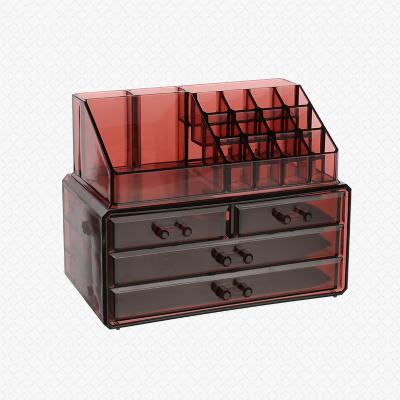 China Factory Made Bathroom Stocked Make Up Cosmetic Acrylic Makeup Organizer for sale