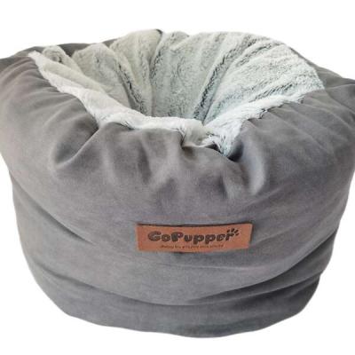 China GOPUPPER Breathable Furry Cat Boarding, Cat Sleep House, Angora Pet Bed, Round Shape for sale