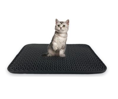 China GOPUPPER Raincoats Cat Litter Trap Mat, Dimond Hole, Double Layer, Premium, Waterproof, Eco Friendly, Easy Clean for sale