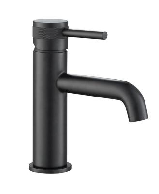 China Matt Black Single Handle Single Hole Basin Faucet Electro Metered Wash Basin Faucet for Hot and Cold Water Faucets Deck-Mounted for sale