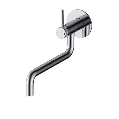 China Metered Faucets Hidden Mixer Kitchen One Hole Single Handle Wall Mounted Hot And Cold Water Tap Mixer Built In Faucet for sale