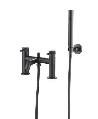 China Without Sliding Bar Matt Black Sanitary Concealed Shower Mixer Tap Filter Mixer Sink Deck Mounted Bath Shower Mixer Tap Hot Cold Water for sale