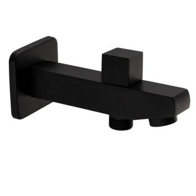 China Modern BrassFloor Mounted Faucet Square Shape Bathroom Floor Faucet Matte Black Accessory Hidden Bathroom Spouts for sale