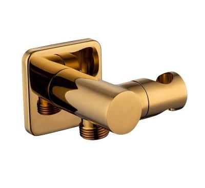 China Gold Color Concealed Basin Faucet Holder Brass Accessory Wall Mounted Modern Bathroom Concealed Holder Shower Hose Mixer Tap for sale