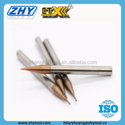 China ZHY CTX Carbide Solid Diameter 1mm Square End Milling Cutters CNC Machine High Speed ​​Flat Cutting Tools for sale