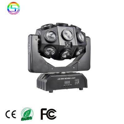 China Rotating Plastic Disco ABS Mini Beam Projector Strobe DMX Moving Head Lights DJ LED Stage Light for sale