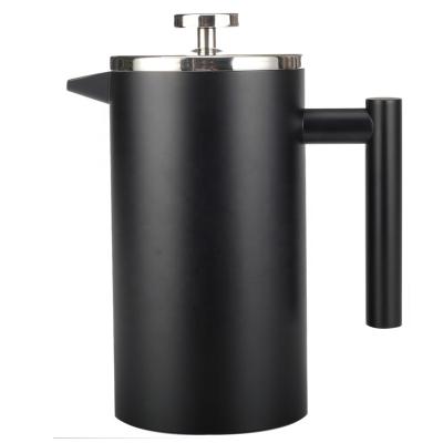 China Viable French Press Coffee Maker - (34-Oz) 18/8 Double Wall Insulated Stainless Steel Holds Heat Longer, Smooth Matte Black for sale