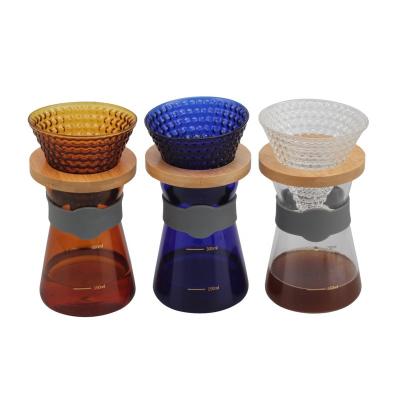 China Viable Pour Over Coffee Maker Set Classic Series With Wooden Stand for sale