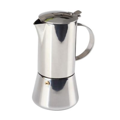 China Amazon Best Selling Bartending Tools Stovetop Espresso Maker Sustainable Stainless Steel Moka Pot, Silver for sale