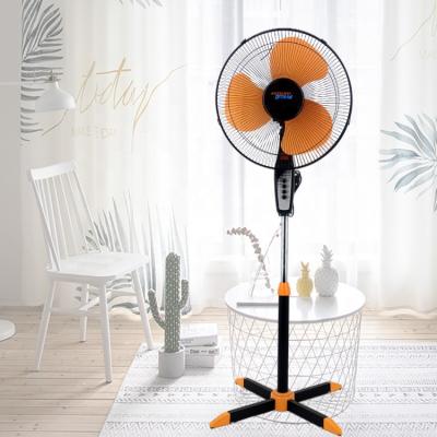 China 45W 16 Inch Outer Blades 3 Blades Retro Popular Orange Cross Size Motor Standard Size Stand Industrial Hot Selling Adjustable Fan for sale