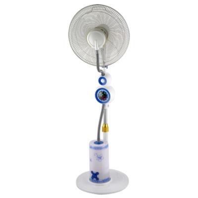 China Outdoor Professional Summer Home Use Humidifier Spray Mist Air Cooler Indoor Standing Pedestal Portable Electric Fan With Cool Water for sale