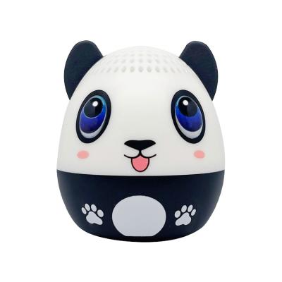 China Ultra Built-in Mini Speaker Portable Cute Animal Panda Pet Mobile Phone Microphone BT Speakers Wireless Charger for sale