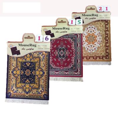 China Wholesale Eco-friendly Gaming Computer Mouse Mat Vintage Persian Mini Woven Carpet Rubber Mouse Pad for sale