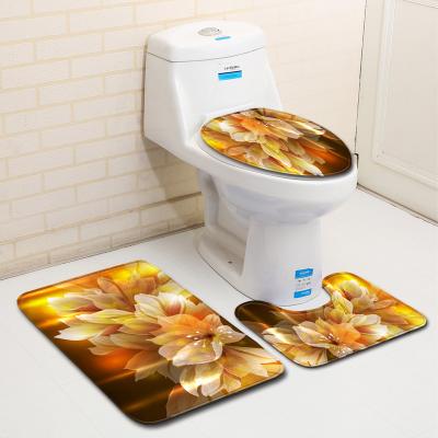 China Good Quality Washable Wholesale Custom Printed Non Slip Toilet Bath Mat Musty Smell Bathroom for sale