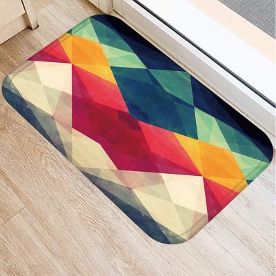 China Egyptian style stocked door mat with non-slip backing in various colors for sale