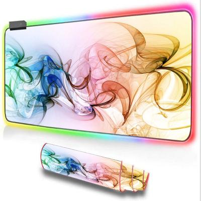 China RGB Customized LED Flashing Logo Soft RGB Led Gaming Mouse Pad for sale