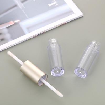 China 3ML*2 Empty Tubes Logo Double Ends Lip Gloss Cosmetic Custom Clear Round Lip Gloss Tube for sale