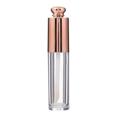 China Gold Cosmetic Clear Empty Shiny Wall Glossy Lip Gloss Wand Tube Thick Vial Bottle Container For Cosmetic Packaging for sale