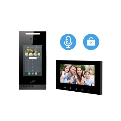 China Video Intercom Tuya IP Intercom Door Phone Apartment Wired Visual Intercom Android 8 Inch Touch Screen for sale