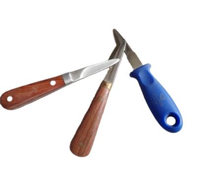 China China Manufacturer Supply Good Price Oyster Hatching Oyster Shelling Knife With Wooden Handle And Thick Blade for sale